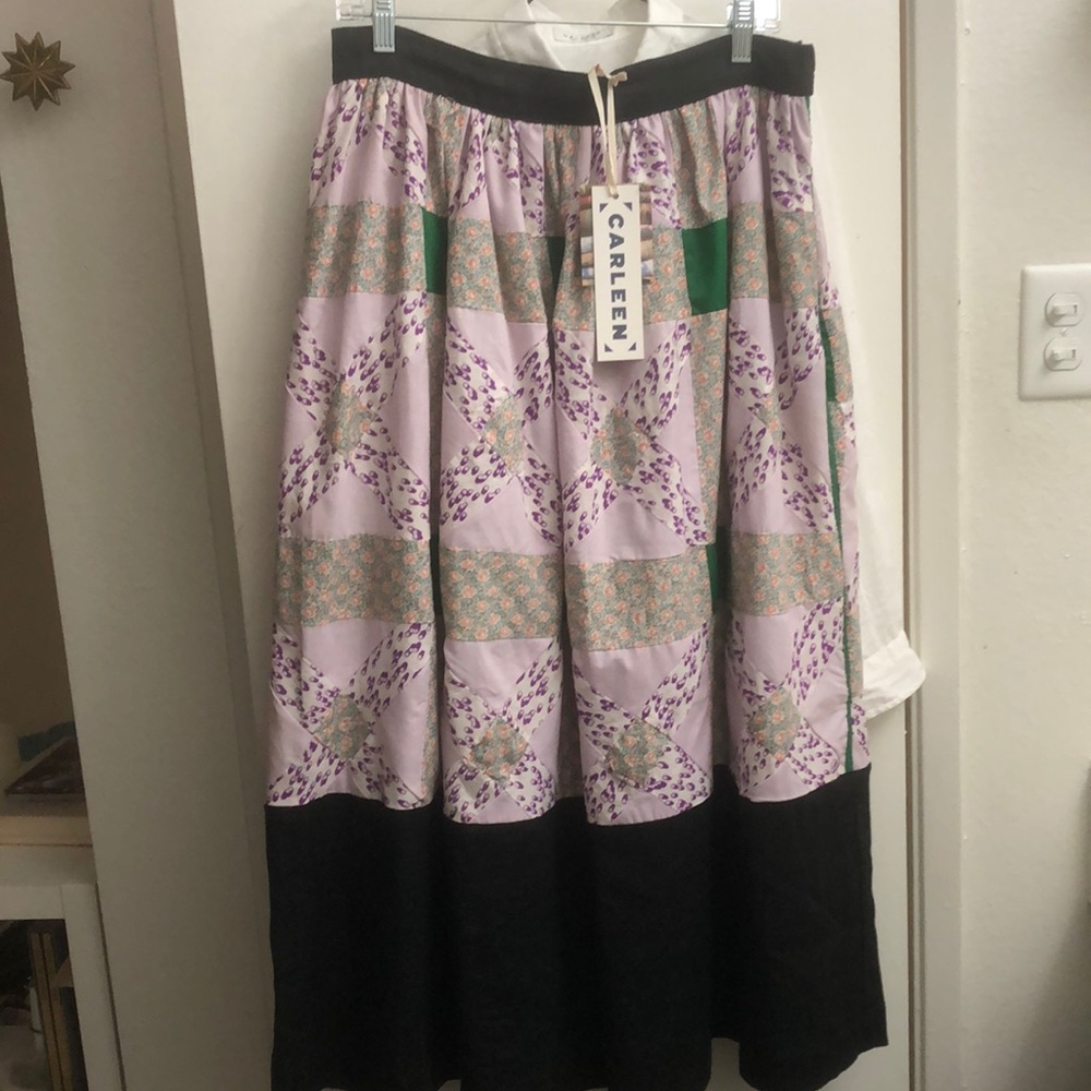 Carleen Patchwork Drindle Skirt